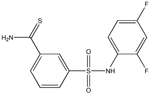 3-[(2,4-difluorophenyl)sulfamoyl]benzene-1-carbothioamide Structure