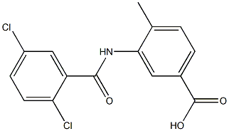 3-[(2,5-dichlorobenzene)amido]-4-methylbenzoic acid Struktur