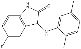 3-[(2,5-dimethylphenyl)amino]-5-fluoro-2,3-dihydro-1H-indol-2-one Struktur