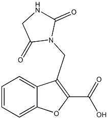 3-[(2,5-dioxoimidazolidin-1-yl)methyl]-1-benzofuran-2-carboxylic acid Structure