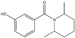 3-[(2,6-dimethylpiperidin-1-yl)carbonyl]phenol 结构式