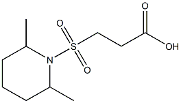 3-[(2,6-dimethylpiperidine-1-)sulfonyl]propanoic acid Structure