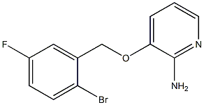 3-[(2-bromo-5-fluorophenyl)methoxy]pyridin-2-amine 化学構造式