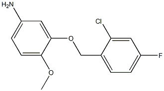3-[(2-chloro-4-fluorobenzyl)oxy]-4-methoxyaniline 化学構造式