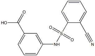 3-[(2-cyanobenzene)sulfonamido]benzoic acid|