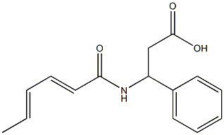 3-[(2E,4E)-hexa-2,4-dienoylamino]-3-phenylpropanoic acid