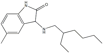 3-[(2-ethylhexyl)amino]-5-methyl-2,3-dihydro-1H-indol-2-one Struktur