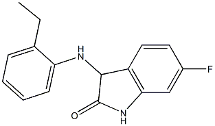 3-[(2-ethylphenyl)amino]-6-fluoro-2,3-dihydro-1H-indol-2-one 结构式