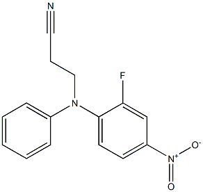 3-[(2-fluoro-4-nitrophenyl)(phenyl)amino]propanenitrile,,结构式