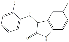 3-[(2-iodophenyl)amino]-5-methyl-2,3-dihydro-1H-indol-2-one Struktur