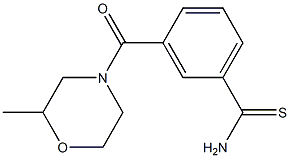 3-[(2-methylmorpholin-4-yl)carbonyl]benzenecarbothioamide Structure