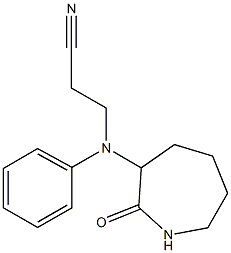 3-[(2-oxoazepan-3-yl)(phenyl)amino]propanenitrile 化学構造式