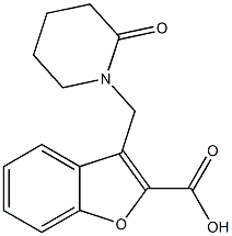 3-[(2-oxopiperidin-1-yl)methyl]-1-benzofuran-2-carboxylic acid Struktur