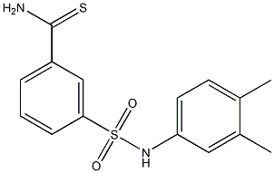 3-[(3,4-dimethylphenyl)sulfamoyl]benzene-1-carbothioamide,,结构式