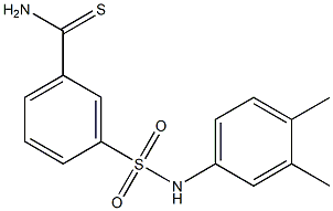 3-[(3,4-dimethylphenyl)sulfamoyl]benzene-1-carbothioamide Structure