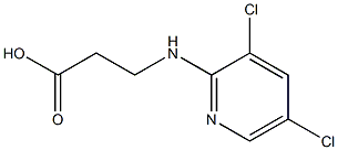 3-[(3,5-dichloropyridin-2-yl)amino]propanoic acid 化学構造式