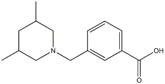 3-[(3,5-dimethylpiperidin-1-yl)methyl]benzoic acid Structure