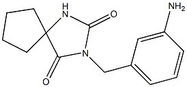 3-[(3-aminophenyl)methyl]-1,3-diazaspiro[4.4]nonane-2,4-dione Structure