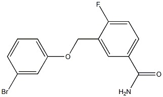 3-[(3-bromophenoxy)methyl]-4-fluorobenzamide,,结构式