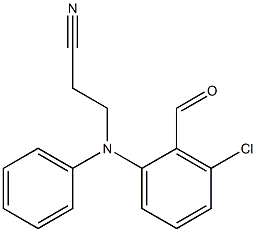 3-[(3-chloro-2-formylphenyl)(phenyl)amino]propanenitrile 化学構造式