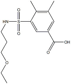 3-[(3-ethoxypropyl)sulfamoyl]-4,5-dimethylbenzoic acid Struktur