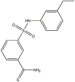 3-[(3-ethylphenyl)sulfamoyl]benzene-1-carbothioamide Structure