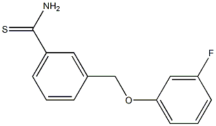 3-[(3-fluorophenoxy)methyl]benzenecarbothioamide 结构式