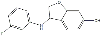 3-[(3-fluorophenyl)amino]-2,3-dihydro-1-benzofuran-6-ol,,结构式