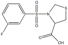  3-[(3-fluorophenyl)sulfonyl]-1,3-thiazolidine-4-carboxylic acid