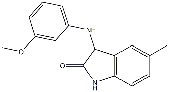 3-[(3-methoxyphenyl)amino]-5-methyl-2,3-dihydro-1H-indol-2-one 化学構造式
