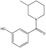 3-[(3-methylpiperidin-1-yl)carbonyl]phenol 化学構造式