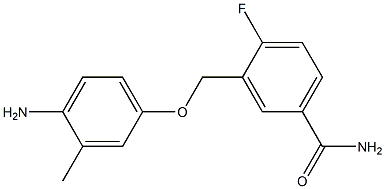 3-[(4-amino-3-methylphenoxy)methyl]-4-fluorobenzamide Struktur