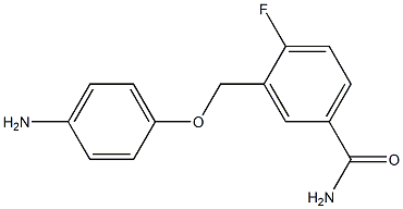 3-[(4-aminophenoxy)methyl]-4-fluorobenzamide 结构式