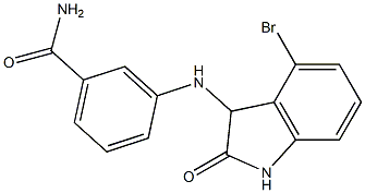 3-[(4-bromo-2-oxo-2,3-dihydro-1H-indol-3-yl)amino]benzamide