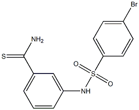 3-[(4-bromobenzene)sulfonamido]benzene-1-carbothioamide 结构式