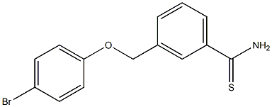 3-[(4-bromophenoxy)methyl]benzenecarbothioamide 化学構造式