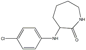 3-[(4-chlorophenyl)amino]azepan-2-one 化学構造式