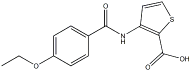 3-[(4-ethoxybenzene)amido]thiophene-2-carboxylic acid 化学構造式