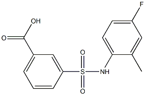 3-[(4-fluoro-2-methylphenyl)sulfamoyl]benzoic acid Structure