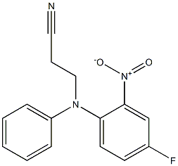 3-[(4-fluoro-2-nitrophenyl)(phenyl)amino]propanenitrile Struktur