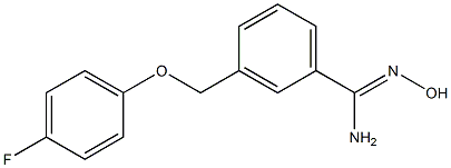 3-[(4-fluorophenoxy)methyl]-N'-hydroxybenzenecarboximidamide Struktur