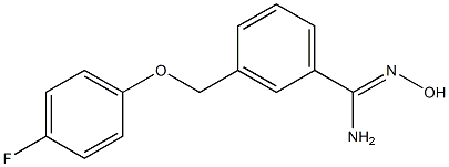 3-[(4-fluorophenoxy)methyl]-N'-hydroxybenzenecarboximidamide,,结构式