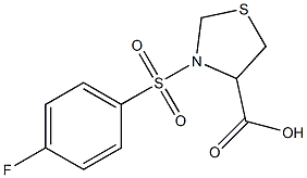 3-[(4-fluorophenyl)sulfonyl]-1,3-thiazolidine-4-carboxylic acid