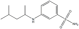 3-[(4-methylpentan-2-yl)amino]benzene-1-sulfonamide,,结构式