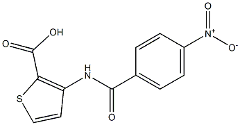 3-[(4-nitrobenzoyl)amino]thiophene-2-carboxylic acid,,结构式