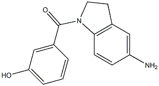 3-[(5-amino-2,3-dihydro-1H-indol-1-yl)carbonyl]phenol,,结构式