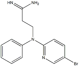 3-[(5-bromopyridin-2-yl)(phenyl)amino]propanimidamide,,结构式