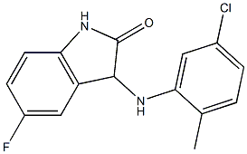 3-[(5-chloro-2-methylphenyl)amino]-5-fluoro-2,3-dihydro-1H-indol-2-one,,结构式