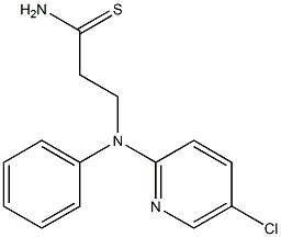 3-[(5-chloropyridin-2-yl)(phenyl)amino]propanethioamide,,结构式