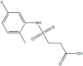 3-[(5-fluoro-2-methylphenyl)sulfamoyl]propanoic acid Struktur